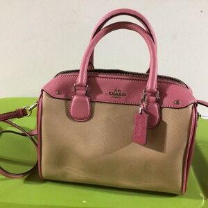 Coach leather top handle